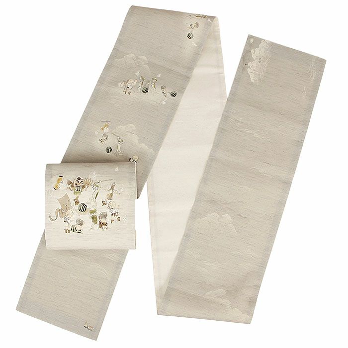 京袋帯夏夏帯麻スイカ割りWAKKA仕立て上がりおびなごや帯名古屋帯未使用新品初夏晩夏盛夏おびなごや帯単衣薄物夏物小紋紬色無地カジュアル通販購入obi