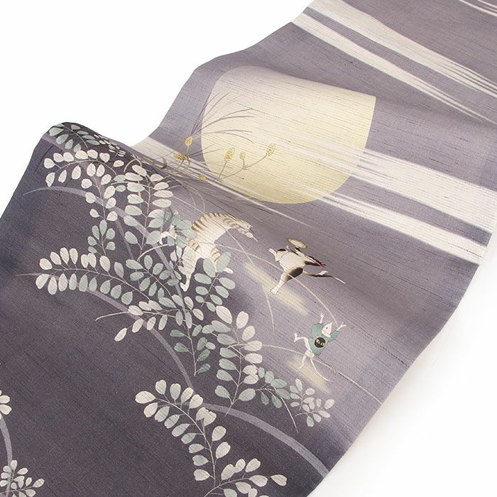 京袋帯夏夏帯麻スイカ割りWAKKA仕立て上がりおびなごや帯名古屋帯未使用新品初夏晩夏盛夏おびなごや帯単衣薄物夏物小紋紬色無地カジュアル通販購入obi