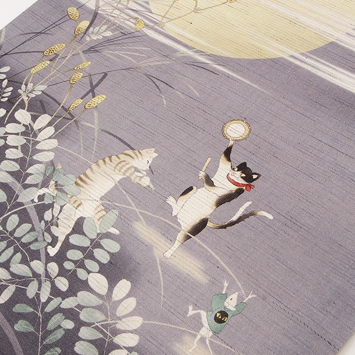 京袋帯夏夏帯麻スイカ割りWAKKA仕立て上がりおびなごや帯名古屋帯未使用新品初夏晩夏盛夏おびなごや帯単衣薄物夏物小紋紬色無地カジュアル通販購入obi