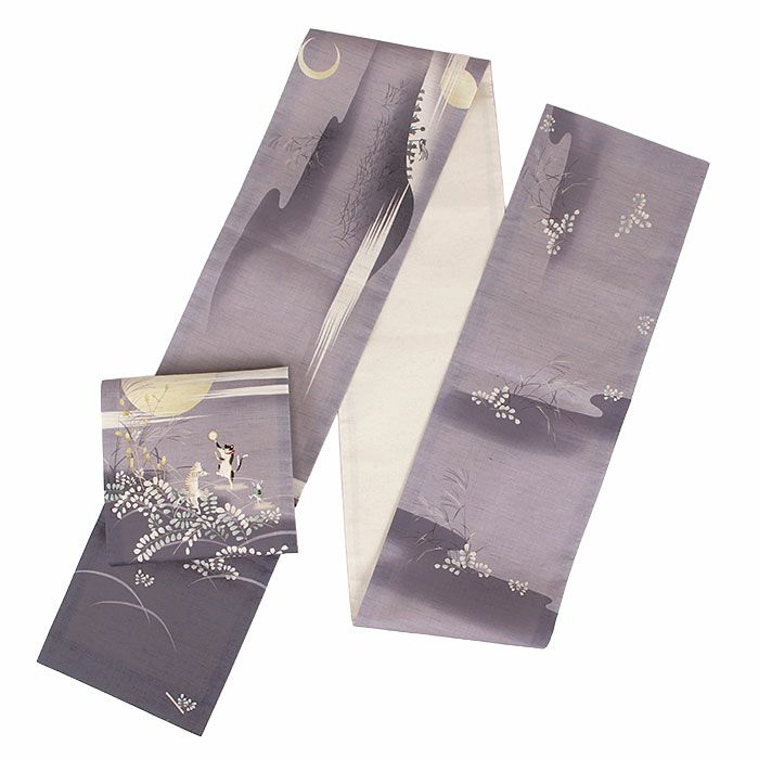 京袋帯夏夏帯麻スイカ割りWAKKA仕立て上がりおびなごや帯名古屋帯未使用新品初夏晩夏盛夏おびなごや帯単衣薄物夏物小紋紬色無地カジュアル通販購入obi